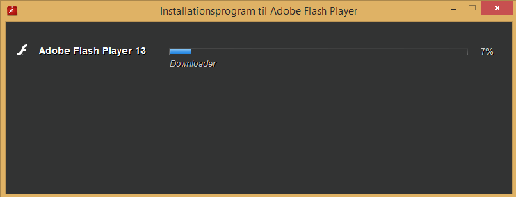Screenshot af Flash Player