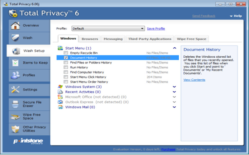 Screenshot af Total Privacy