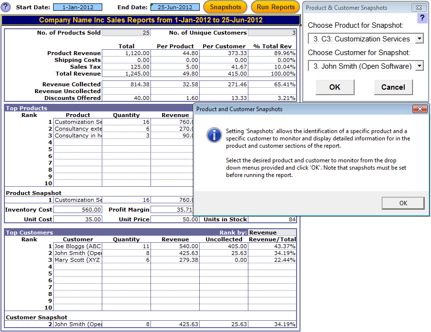 Screenshot af Customer Invoicing - Excel Invoice Template
