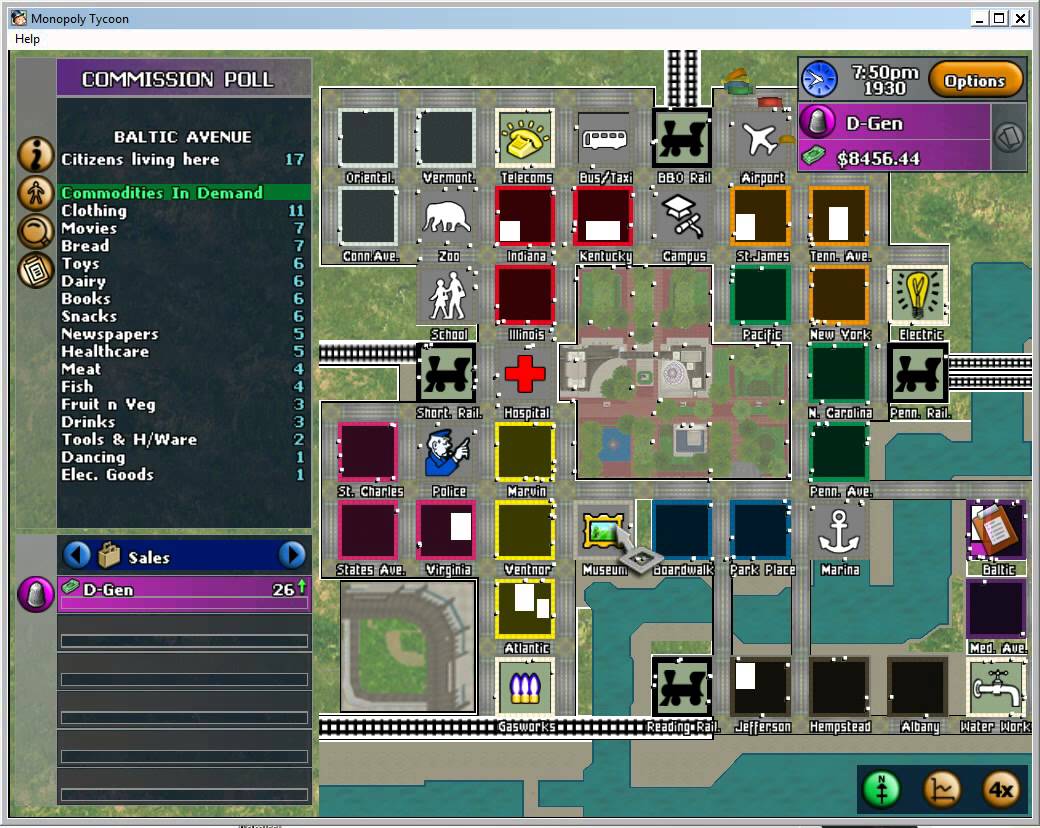 Screenshot af Monopoly Tycoon