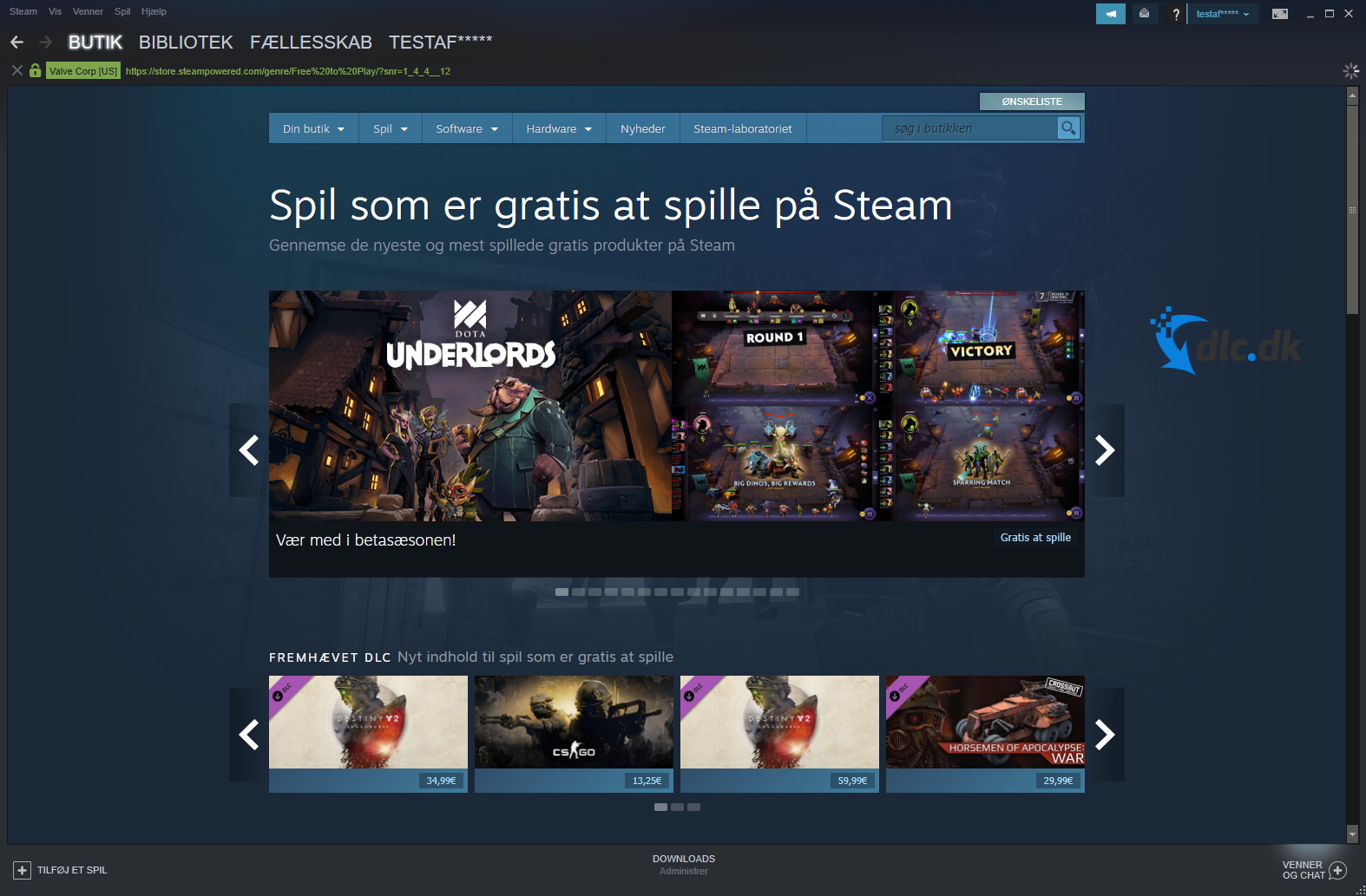 Screenshot af Steam Client