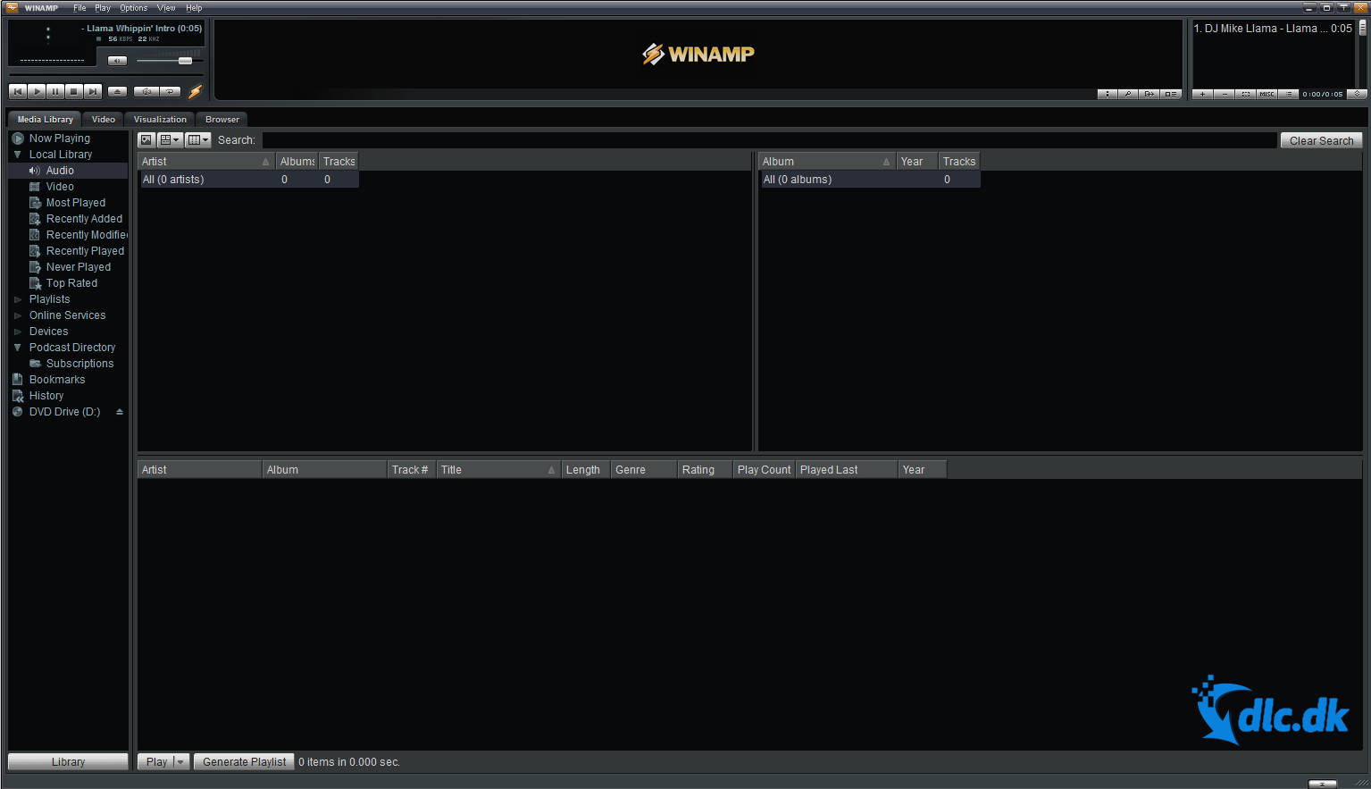 Screenshot af Winamp