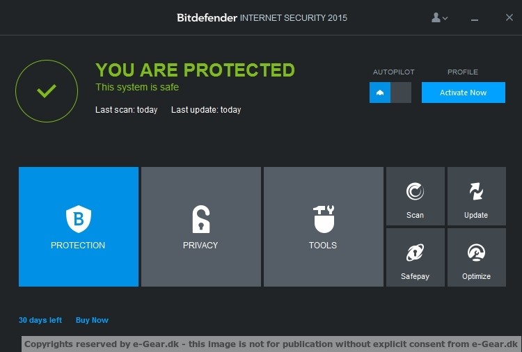 Screenshot af BitDefender Internet Security