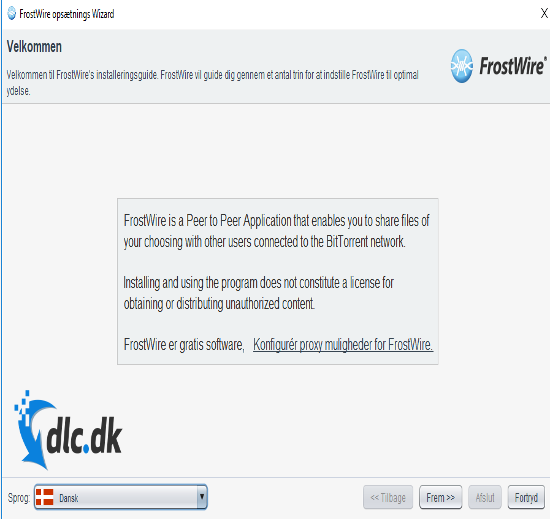 Screenshot af FrostWire