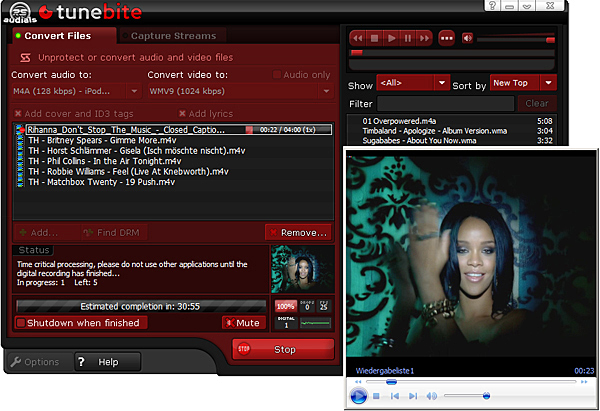 Screenshot af Tunebite Platinum