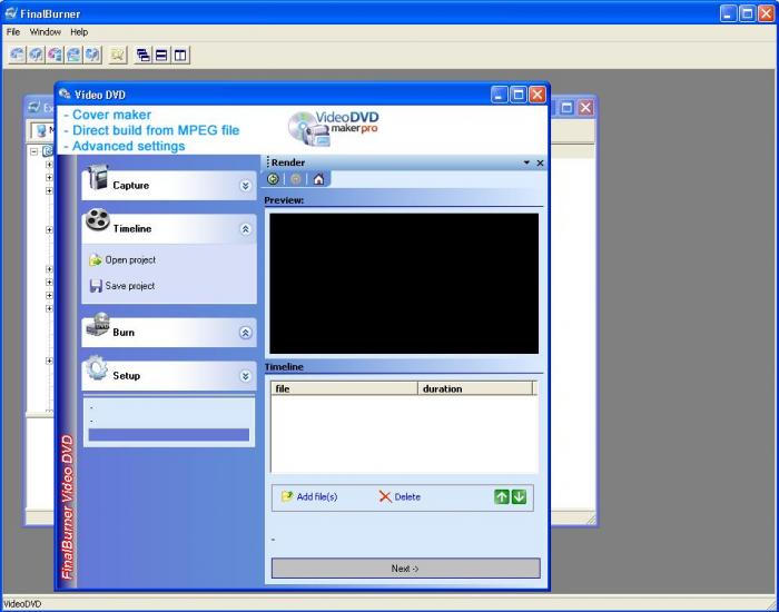 Screenshot af FinalBurner Pro