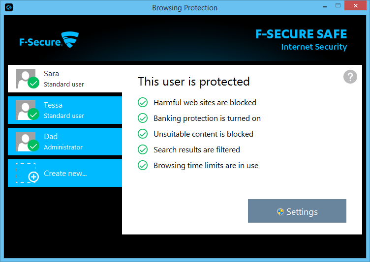 Screenshot af F-Secure Internet Security