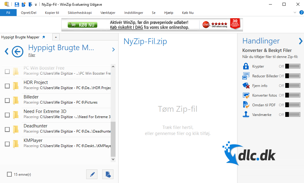 Screenshot af WinZip