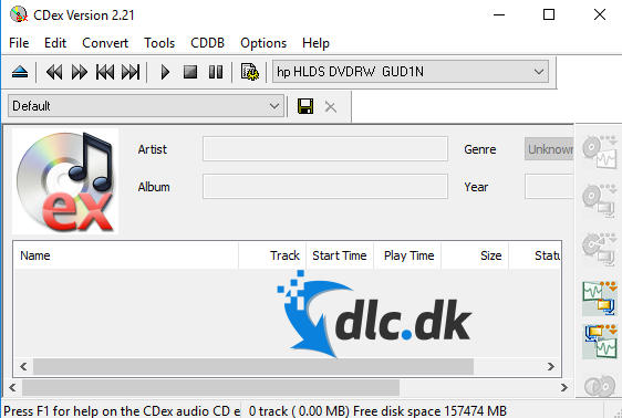 Screenshot af CDex