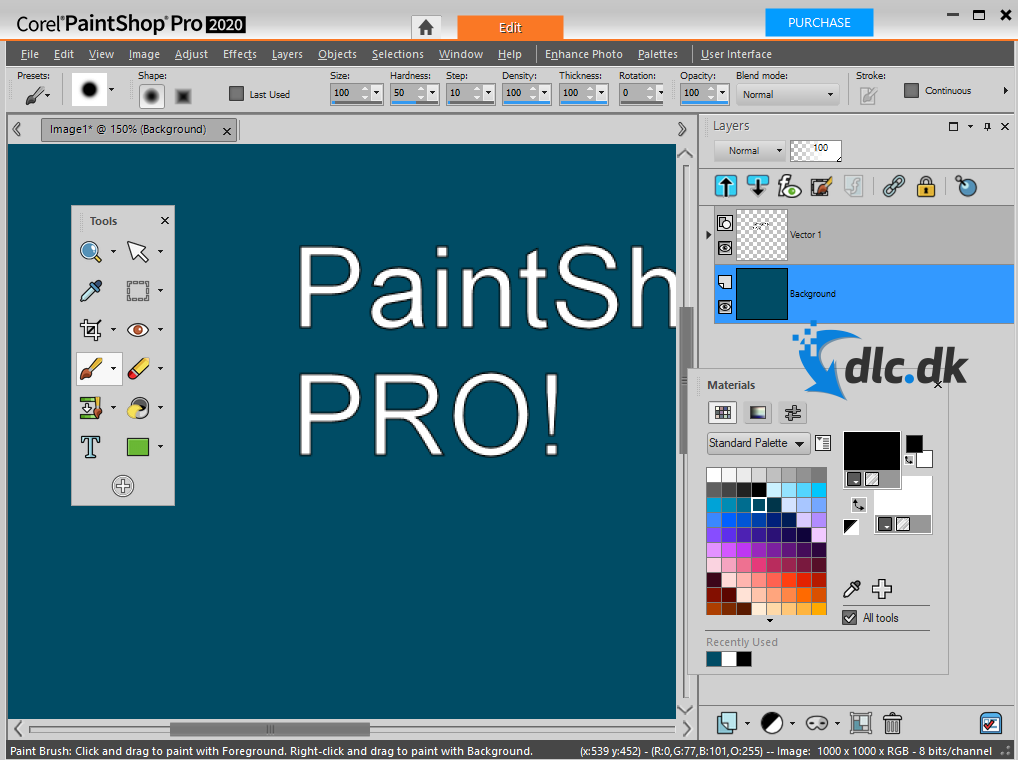 Screenshot af Paint Shop Pro