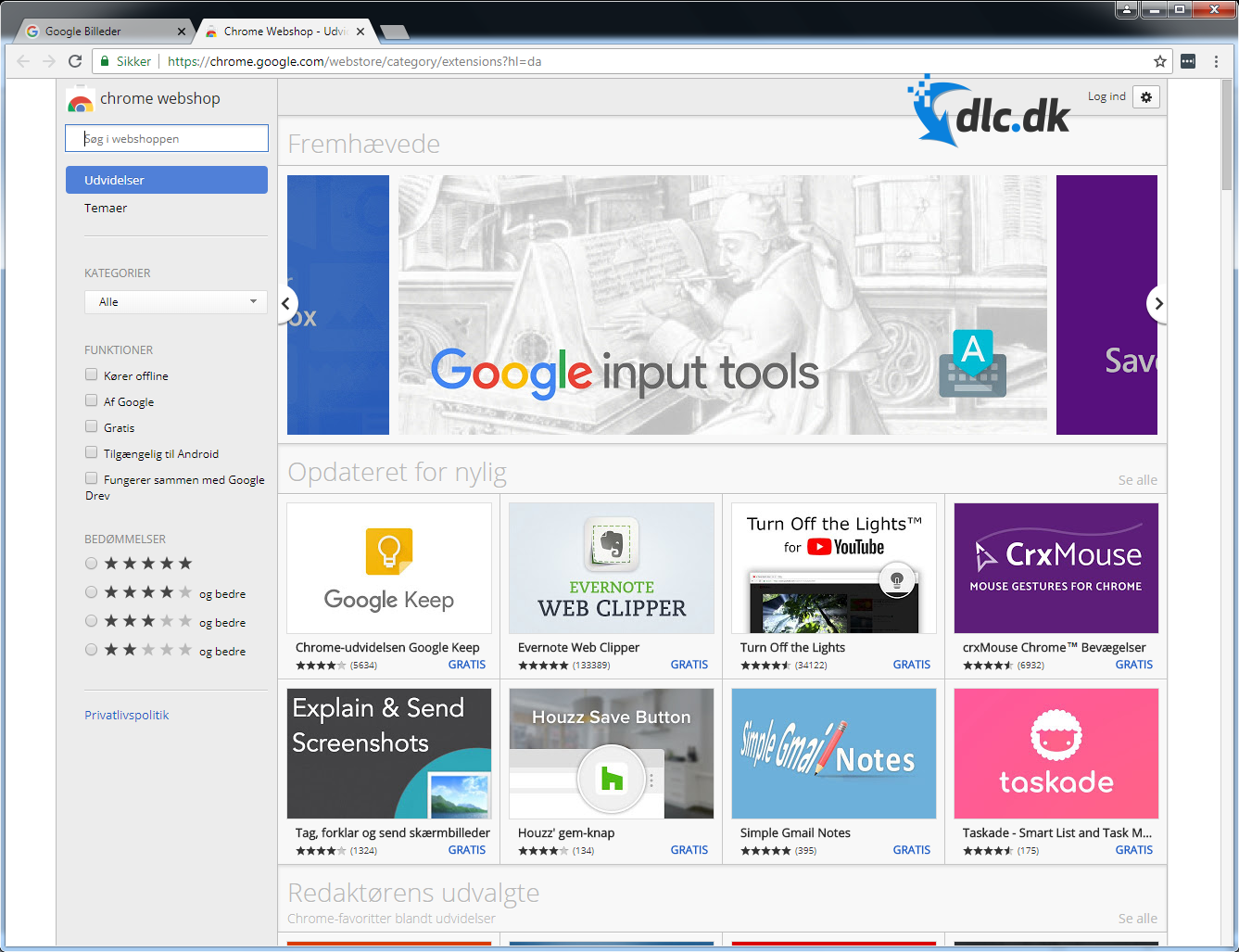 Screenshot af Google Chrome for Mac