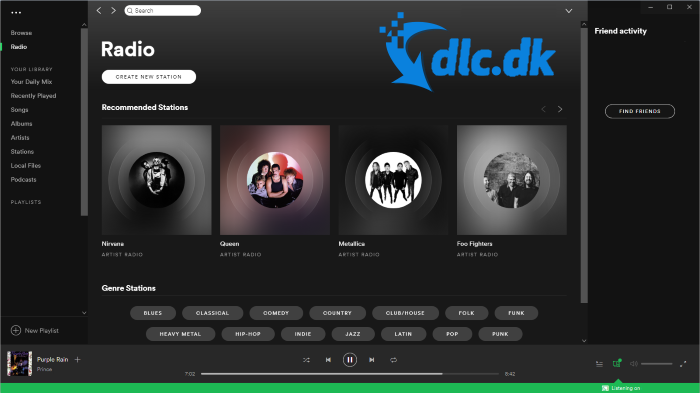 Screenshot af Spotify