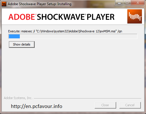 Screenshot af Macromedia Shockwave Player