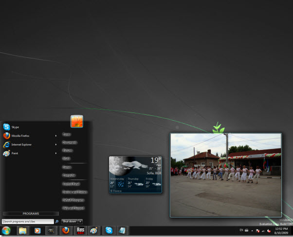 Screenshot af Windows 7 Only black theme