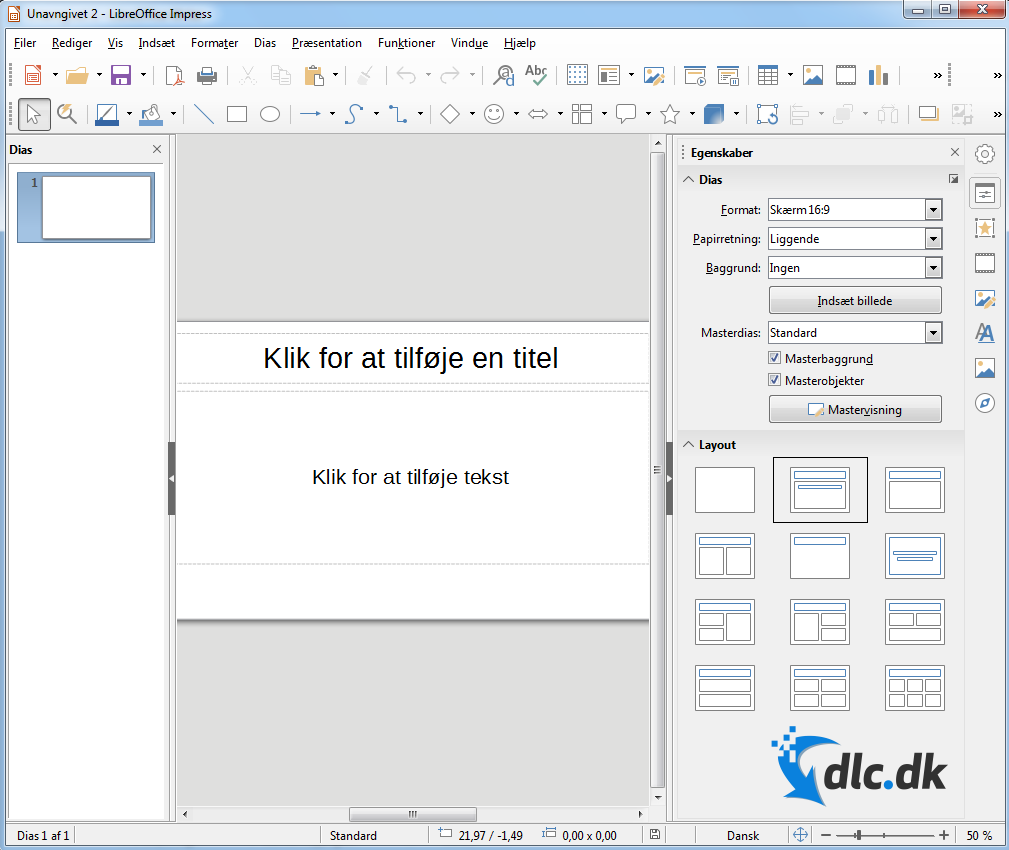 Screenshot af LibreOffice