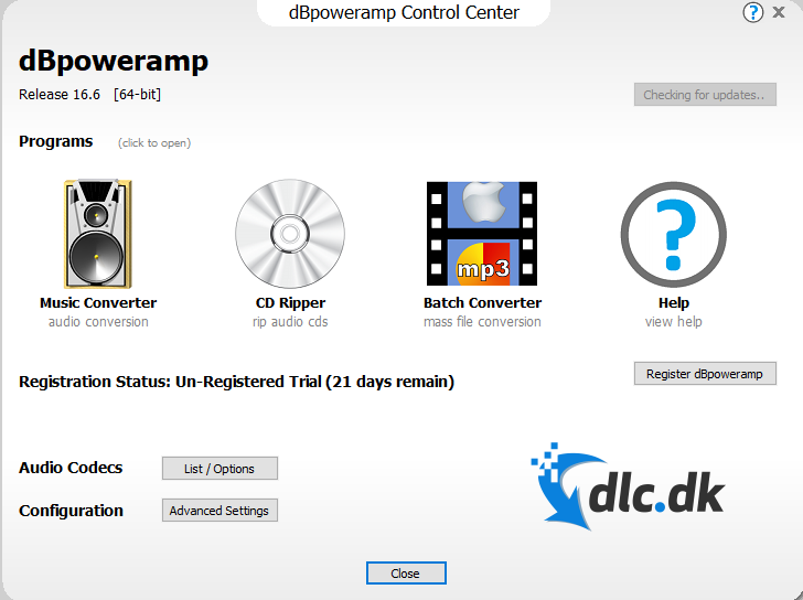 Screenshot af dBpowerAmp Music Converter