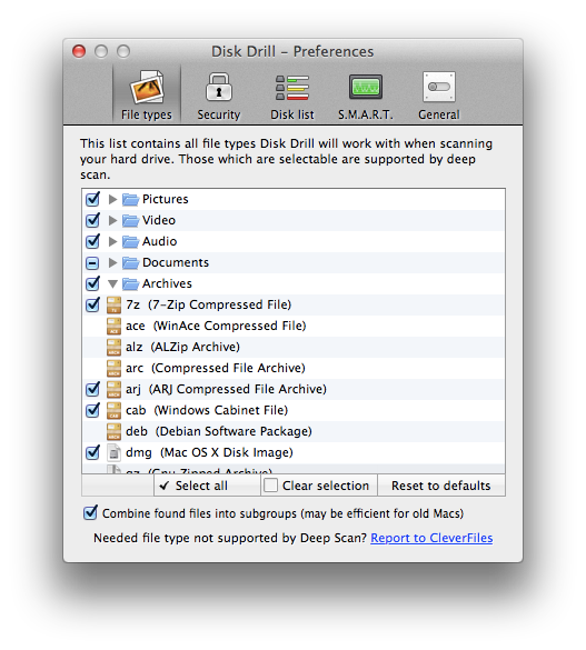 Screenshot af Disk Drill für Mac