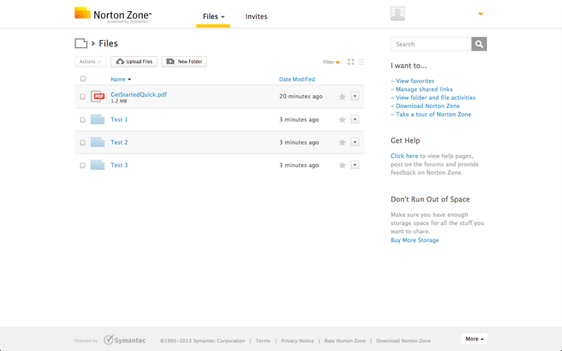Screenshot af Norton Zone für Mac
