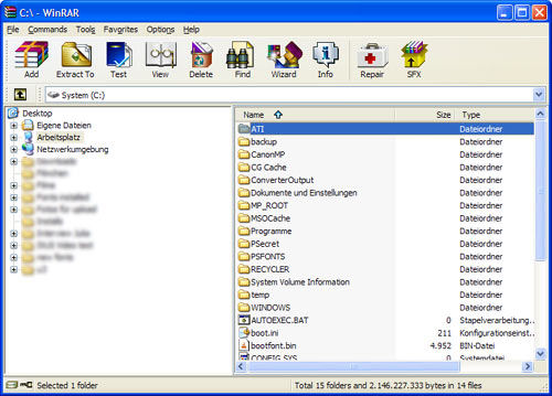 Screenshot af WinRAR für Mac
