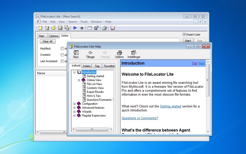 Screenshot af FileLocator Lite (32-bit)
