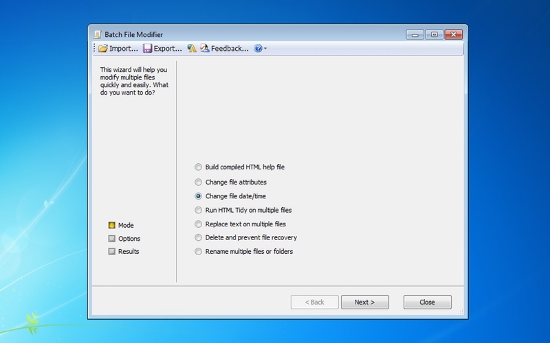 Screenshot af Batch File Modifier