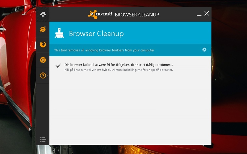 Screenshot af avast! Browser Cleanup