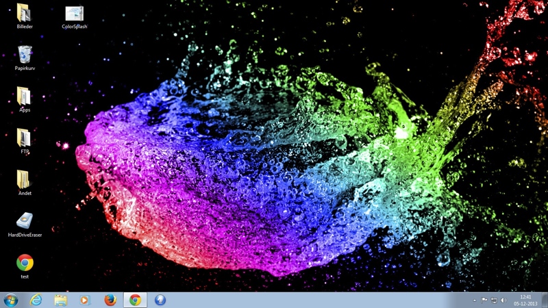 Screenshot af Farvesprøjt-tema
