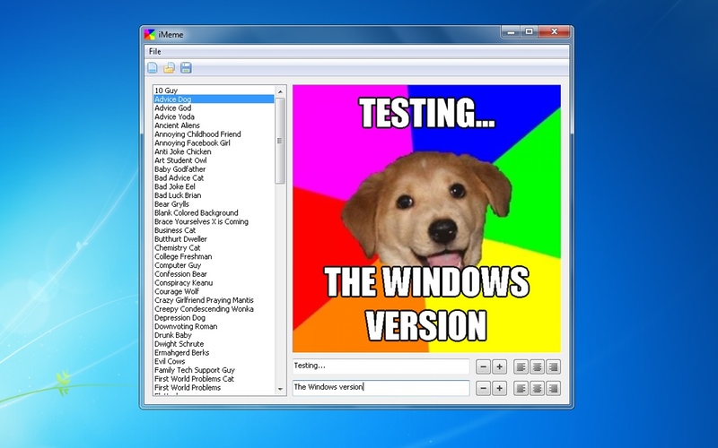 Screenshot af iMeme für Mac