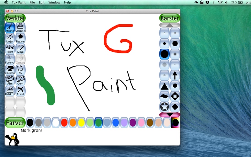 Screenshot af Tux Paint