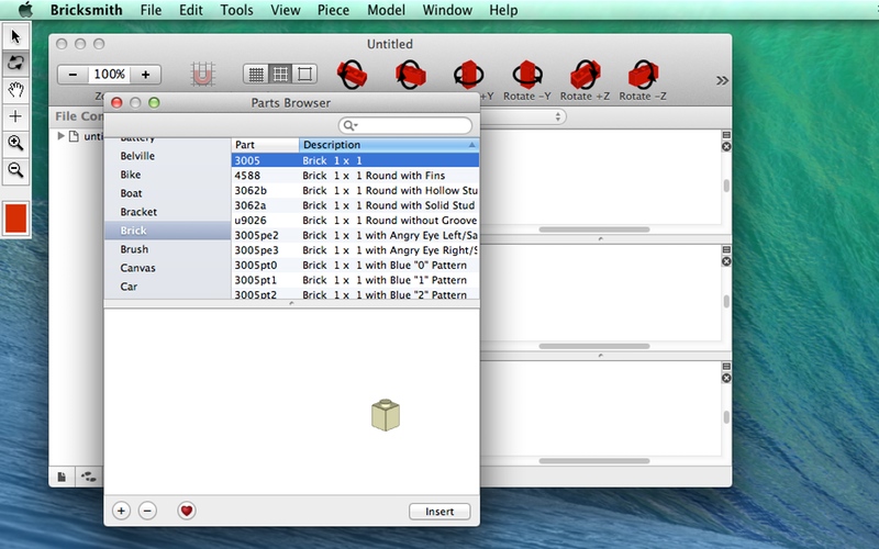 Screenshot af BrickSmith für Mac