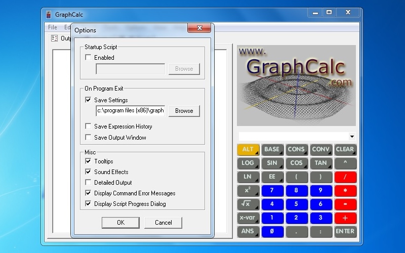 Screenshot af GraphCalc