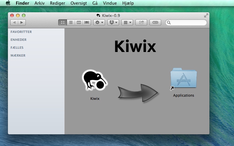 Screenshot af Kiwix für Mac