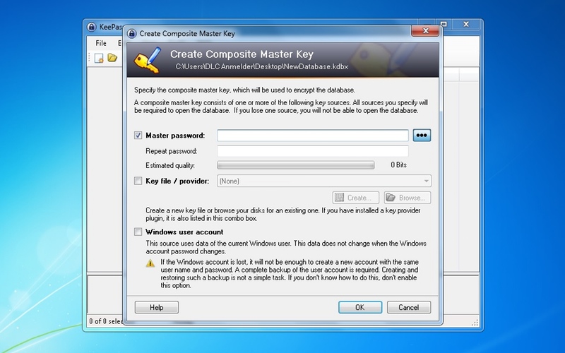 Screenshot af KeePass Password Safe