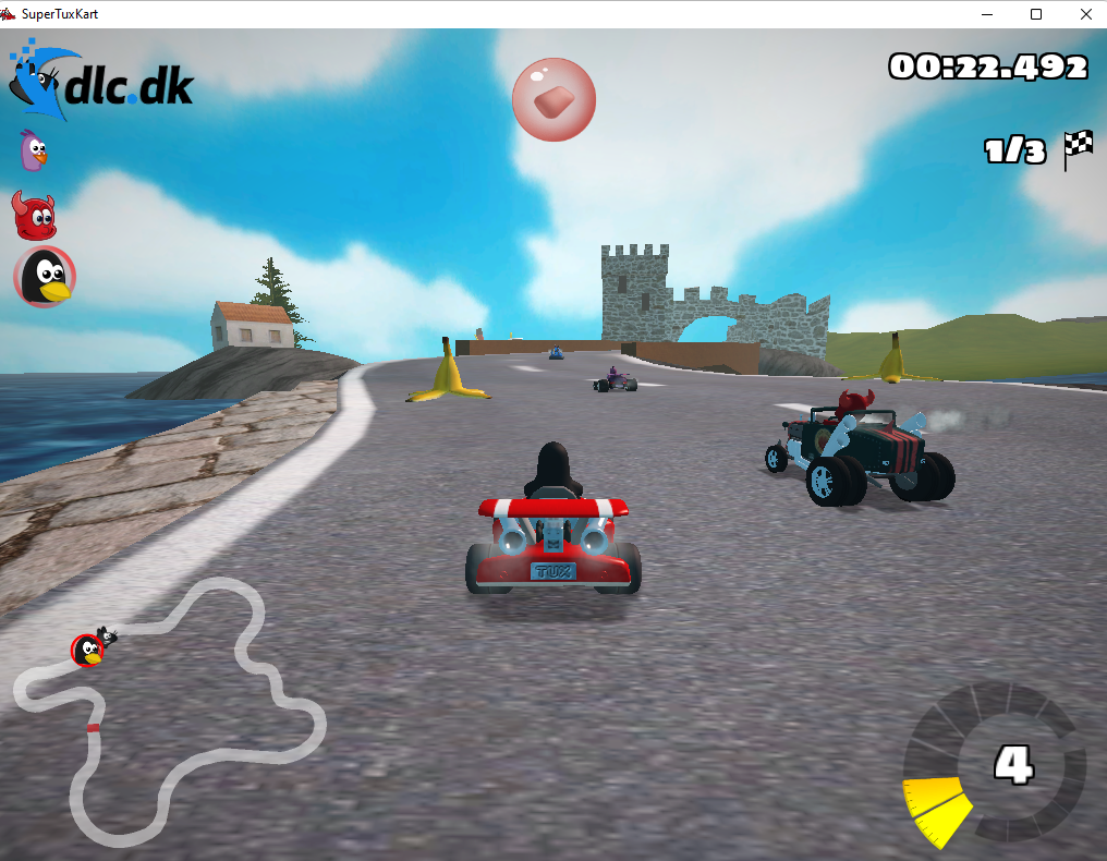 Screenshot af SuperTuxKart
