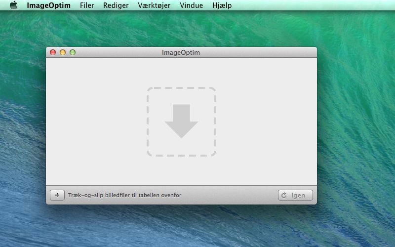 Screenshot af ImageOptim für Mac