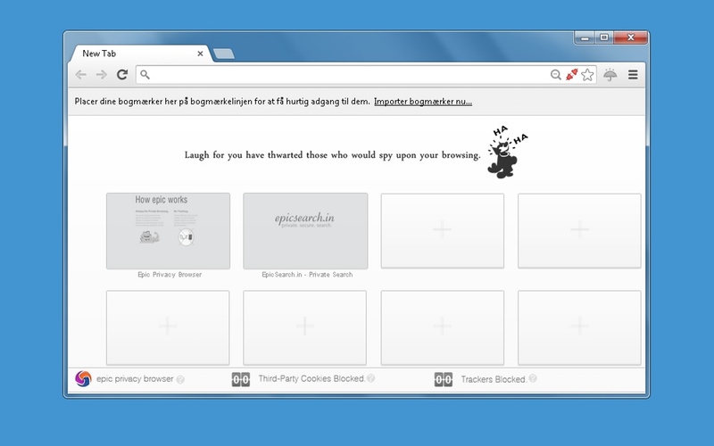 Screenshot af Epic Privacy Browser für Mac (Deutsch)
