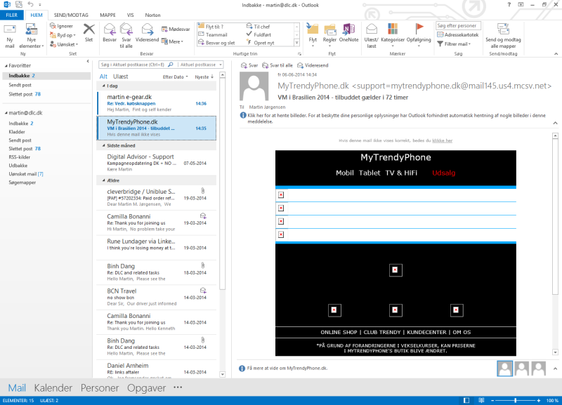 Screenshot af Office Home and Business