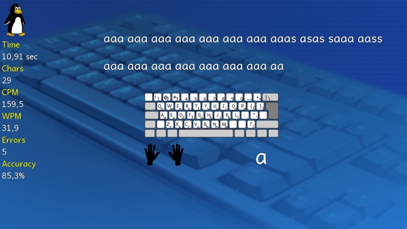 Screenshot af Tux Typing für Mac