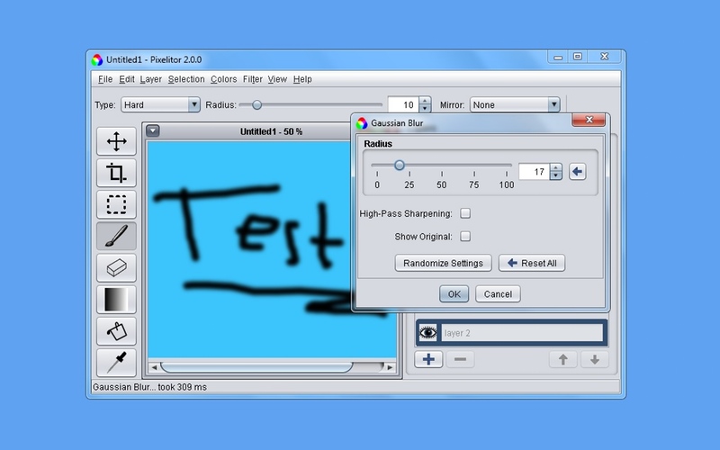 Screenshot af Pixelitor für Mac