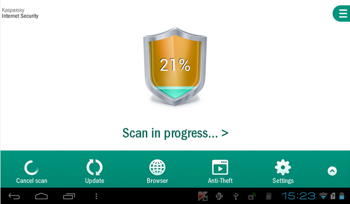 Screenshot af Kaspersky Internet Security für Android