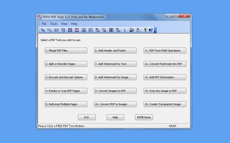 Screenshot af PDFill PDF Tools