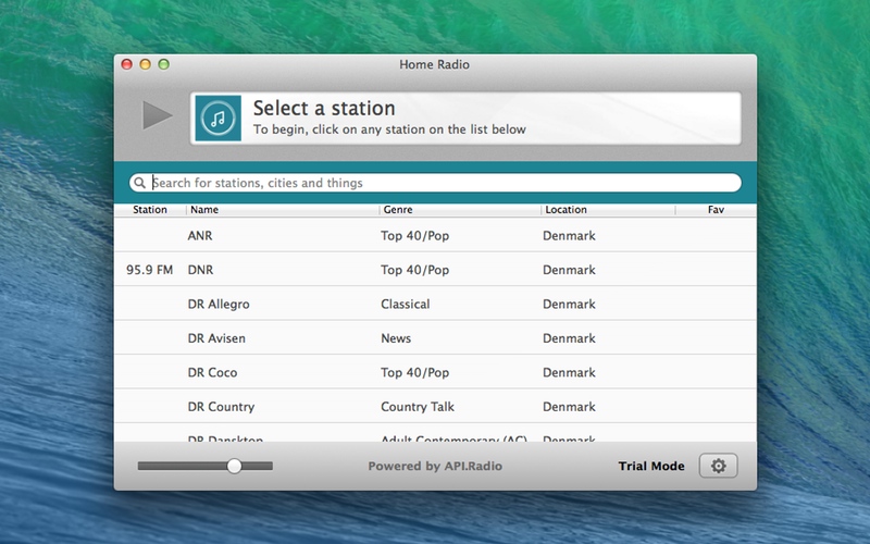 Screenshot af Home Radio für Mac