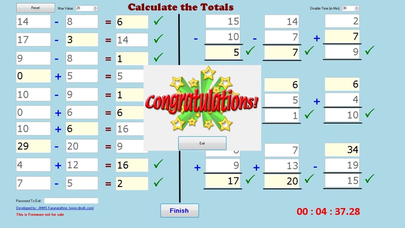 Screenshot af DMS Simple Math Game