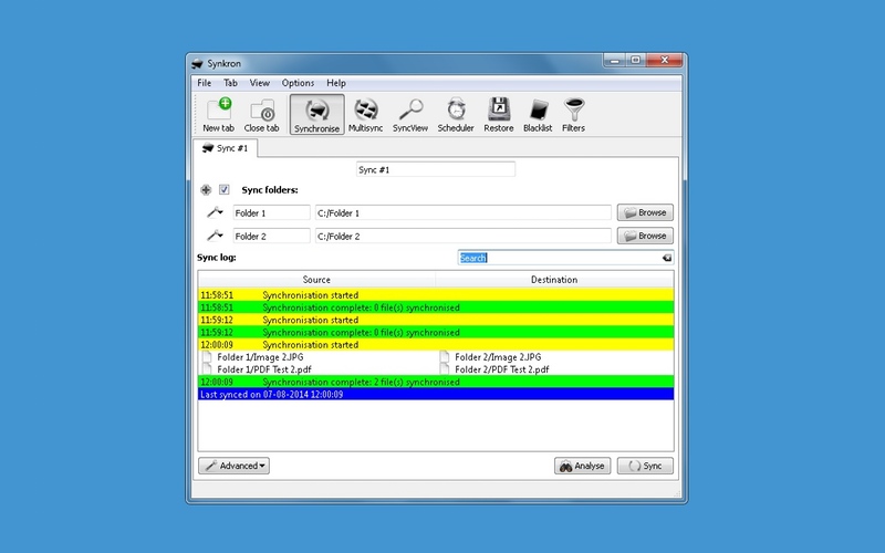 Screenshot af Synkron für Mac