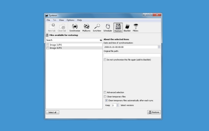 Screenshot af Synkron für Mac