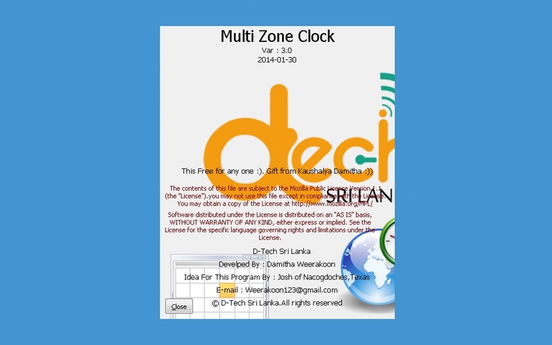 Screenshot af Multi Zone Clock