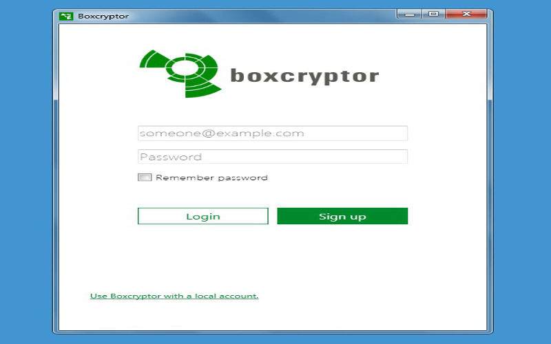 Screenshot af BoxCryptor