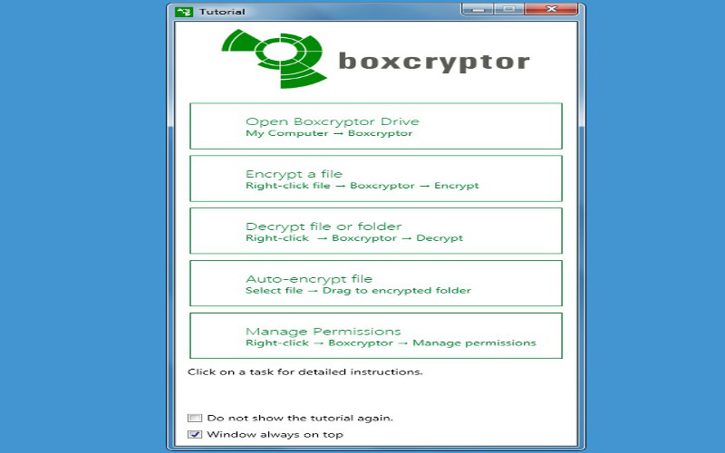 Screenshot af BoxCryptor