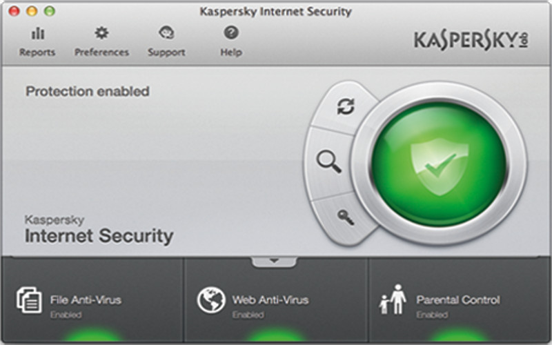 Screenshot af Kaspersky Internet Security für Mac