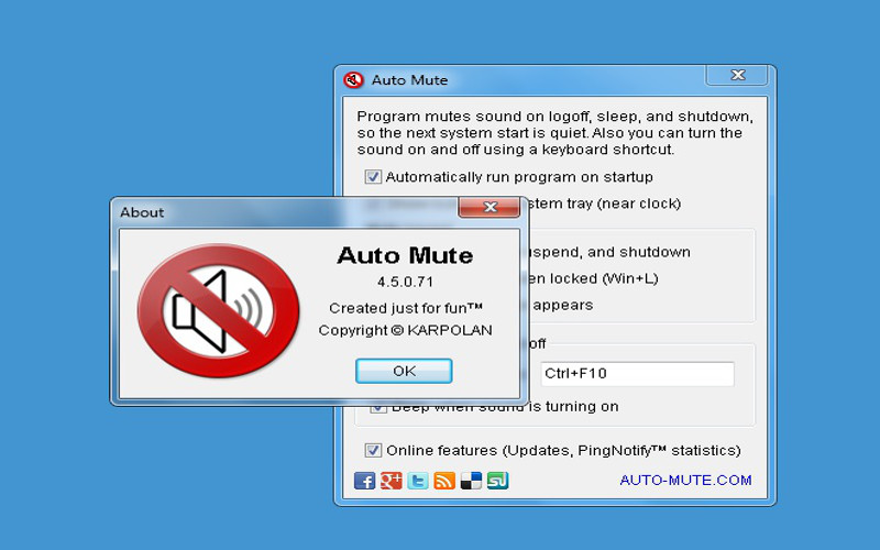Screenshot af Auto Mute